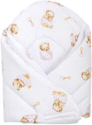 Baby Bruin Pólyává alakítható takaró 78x78cm - Fehér macis (55043457fehermaci)
