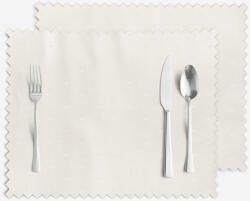 Goldea ünnepi teflonos reggeliző alátét - tej színű alapon fényes négyzetek - 2db 30 x 40 cm