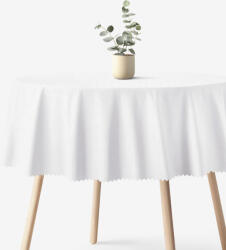 Goldea ünnepi kör alakú teflonos terítő - fehér alapon fényes négyzetek Ø 120 cm