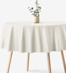 Goldea ünnepi kör alakú teflonos terítő - tej színű alapon fényes négyzetek Ø 150 cm