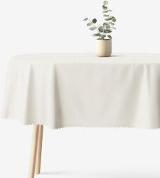 Goldea ünnepi ovális teflonos terítő - tej színű alapon fényes négyzetek 120 x 160 cm