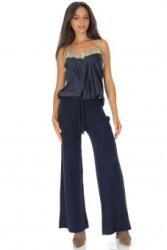 ROH Pantaloni casual tricotată cu buzunare Bleumarin Roh TR558