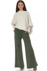 ROH Pantaloni casual tricotată cu buzunare Kaki ROH TR553