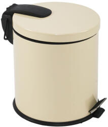 Eformetal Galvanizált acél pedálos szemetes, kivehető műanyag vödörrel, krém színű, 20L - tisztitoszertrendelek