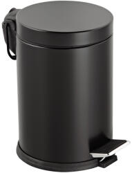 Dayco Metal Galvanizált acél pedálos szemetes, kivehető műanyag vödörrel, fekete színű, 5L - shopbazis