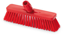 IGEAX élelmiszeripari tolóseprű, partvis fej, 30 cm, 0, 5mm közepes sörtével, piros