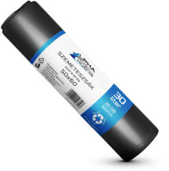 Alpha Szemeteszsák fekete 50x60cm 30L 20db/tekercs