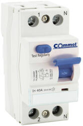Commel Fi relé 40A 2P 30mA, 6kA 0, 3A áram-védőkapcsoló