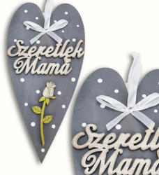  Anyák napi díszített szív "Szeretlek mama - csinaldmagadshop