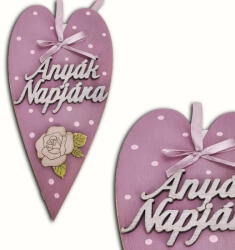  Anyák napi díszített szív "Anyák napjára - csinaldmagadshop