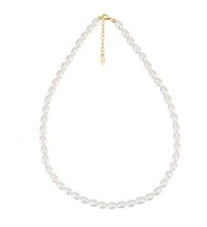 BeSpecial Colier argint 925 placat cu aur 14K cu perle naturale (CRR41)