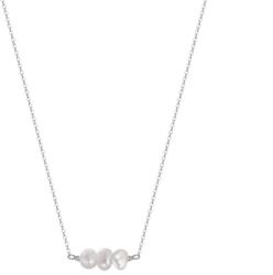 BeSpecial Colier argint 925 placat cu rodiu cu perle naturale (CRR53)
