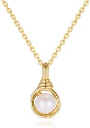 BeSpecial Colier argint 925 placat cu aur 14K cu perle naturale (CRR37)
