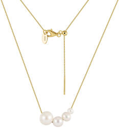 BeSpecial Colier argint 925 placat cu aur 14K cu 4 perle naturale (CRR35)