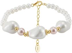BeSpecial Bratara argint 925 placata cu aur 14K cu perle (BRR20)