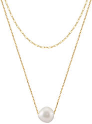 BeSpecial Colier argint 925 placat cu aur 14K cu perle naturale (CRR13)