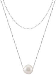 BeSpecial Colier argint 925 placat cu rodiu cu perle naturale (CRR12)