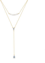 BeSpecial Colier argint 925 placat cu aur 14K cu perle naturale si zirconiu (CRR19)