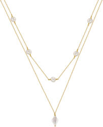 BeSpecial Colier argint 925 placat cu aur 14K cu perle naturale (CRR21)