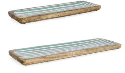Bizzotto Set 2 tavi lemn mango email multicolor Thara Stripes 38x12x2h, 46x15x2h (0550972) Tava
