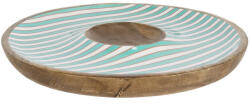 Bizzotto Platou lemn mango email multicolor Stripes Thara Ø39x4h (0550979) Tava
