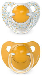 Suavinex Suzeta anatomica din silicon, 2 buc 6-18 luni galben Dreams (8426420083300)