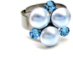 ÓRIÁS DÍSZES TRIPLA gyűrű (jeges kék) (2025040201)