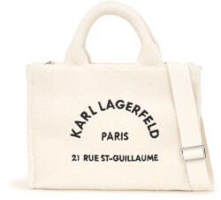 KARL LAGERFELD Geantă K/Rsg Md Square Tote Shearling A4W50013 110 off white