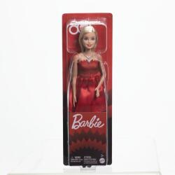 Mattel Barbie Papusa Barbie Colectie Aniversara 80 de Ani Blonda cu Rochie Rosie Rubin (MTJGD25) Papusa Barbie