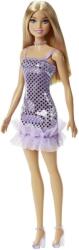 Mattel Papusa Barbie Tinute Stralucitoare Blonda cu Rochita Mov (MTT7580_HJR93) - edanco Papusa Barbie