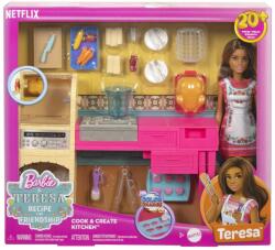 Mattel Barbie si Teresa Reteta pentru Prietenie Set Papusa Teresa si Bucatarie cu Accesorii (MTJCT06) Papusa Barbie