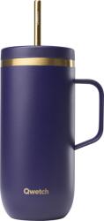 Qwetch Студена чаша Isotherm с дръжка, 600 мл - Dark Violet & Gold