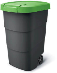 Prosperplast Coș de gunoi Prosperplast Wheeler 95 l antracit cu capac verde Cos de gunoi