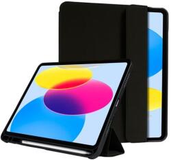 CRONG Husa Book Cover CRONG FXF pentru Apple iPad 10.9" 2022 (Negru) (CRG-FXF-IPD109-BLK)