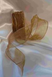  organza szalag drótos széllel (3, 8 cm * 10m), óarany