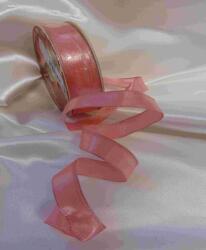  Szatén szalag drótos széllel (1, 5 cm * 25 m), korall