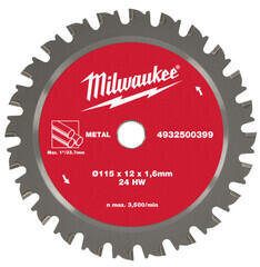 Milwaukee körfűrészlap acél - inoxhoz 115 x 12 x 1, 6 mm (4932500399)