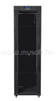 Lanberg 19" szabadon álló rack szekrény 42U/600X600 üvegajtó, lapraszerelt, LCD kijelző, V2 (fekete) (FF01-6642-12BL) (FF01-6642-12BL)