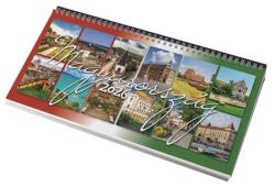 REALSYSTEM 2026 Magyarország 7991-04 képes kék fekvő asztali naptár (7991-04) - bestbyte