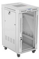 Lanberg 19" szabadon álló rack szekrény 22U/600X800 üvegajtó, lapraszerelt, LCD kijelző, V2 (szürke) (FF01-6822-12SL) (FF01-6822-12SL)