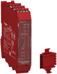 Schneider Electric Preventa XPS MCM - XPSMCMCP0802BC biztonsági vezérlő, CPU, 8DI+2DI (start/restart), 2DO+4DO (teszt)+2DO(státusz), hátlapi bővítővel (XPSMCMCP0802BC)
