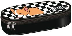St. Majewski St. Right - Kockás ovális tolltartó - Sleepy Corgi (664366)
