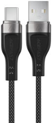 ACEFAST USB to Type-C 1, 2 m Acefast Data Cable (C11-04) Mágneses Feltekerhető, Gyors Töltés, Állítható Hosszúság, 3A - Fekete