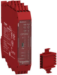 Schneider Electric Preventa XPS MCM - XPSMCMCP0802BCG biztonsági vezérlő, CPU, 8DI+2DI (start/restart), 2DO+4DO (teszt)+2DO(státusz), hátlapi bővítővel (XPSMCMCP0802BCG)