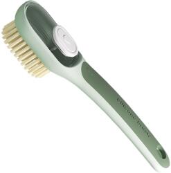 Cyrax 2 az 1-ben multifunkciós kefe, Cyrax, sűrű kefe/lánckefe, folyadéktartóval, hosszú nyéllel, 20, 1 x 4, 3 x 5 cm, zöld (134398)