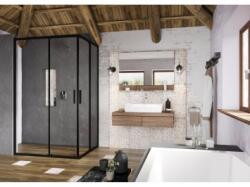 RAVAK Blix Slim BLSRV2K+BLSRV2K zuhanykabin fekete, átlátszó 80x100 (X1XM40300Z1+X1XMA0300Z1)