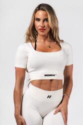 NEBBIA Shaping Crop Top FLOW SEAMLESS 499 - cream (M) - NEBBIA