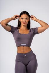 NEBBIA Shaping Crop Top FLOW SEAMLESS 499 - dark grey (S) - NEBBIA