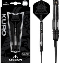 Mission Darts Set sageti darts Mission soft Kuro 21g, negru, M4, rear taper, 95% wolfram (M000235)