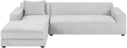 Ruhhy 26035 Rugalmas sarokkanapé huzat, 145-185 cm, 45×45 cm párna, világosszürke